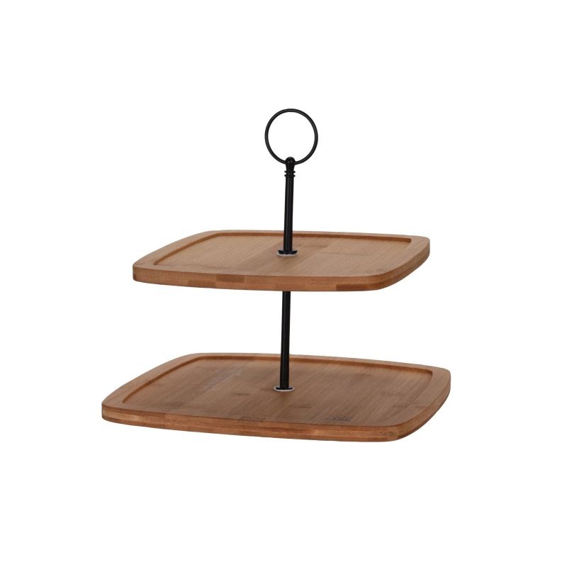 Divstāvu bambusa paplāte 25cm