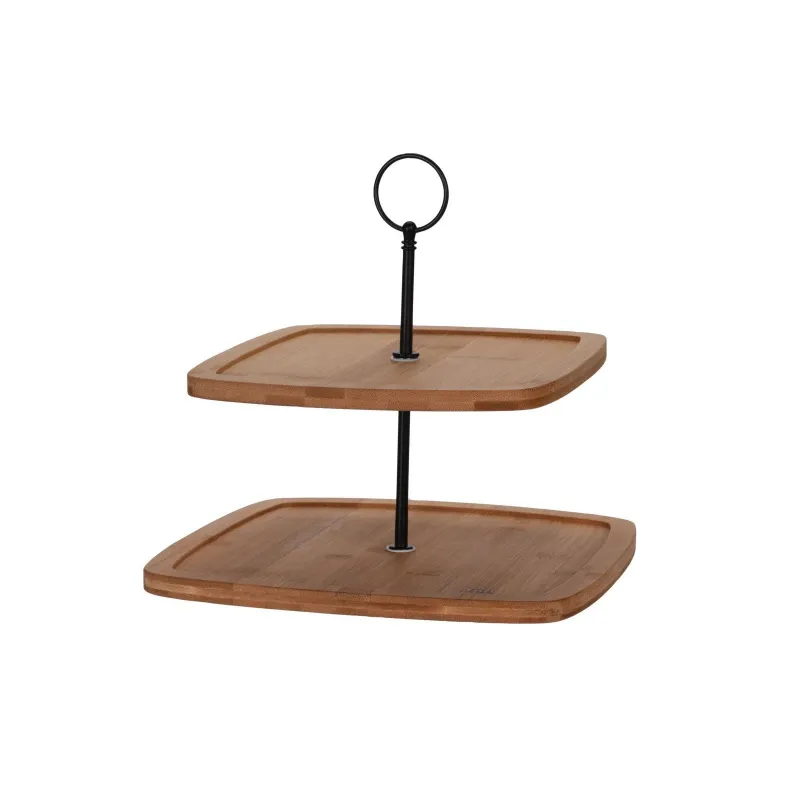 Servēšanas šķīvis 170482110, 25 cm x 25 cm x 23.5 cm, DIA 25 cm, ,krāsa-dizains tiek izvēlēts nejauši,, metāls-bambuss