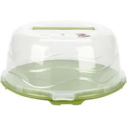 Посуда для перевозки тортов, 33.5 см x 16 см, 33.5 см, Прозрачный-Зеленый