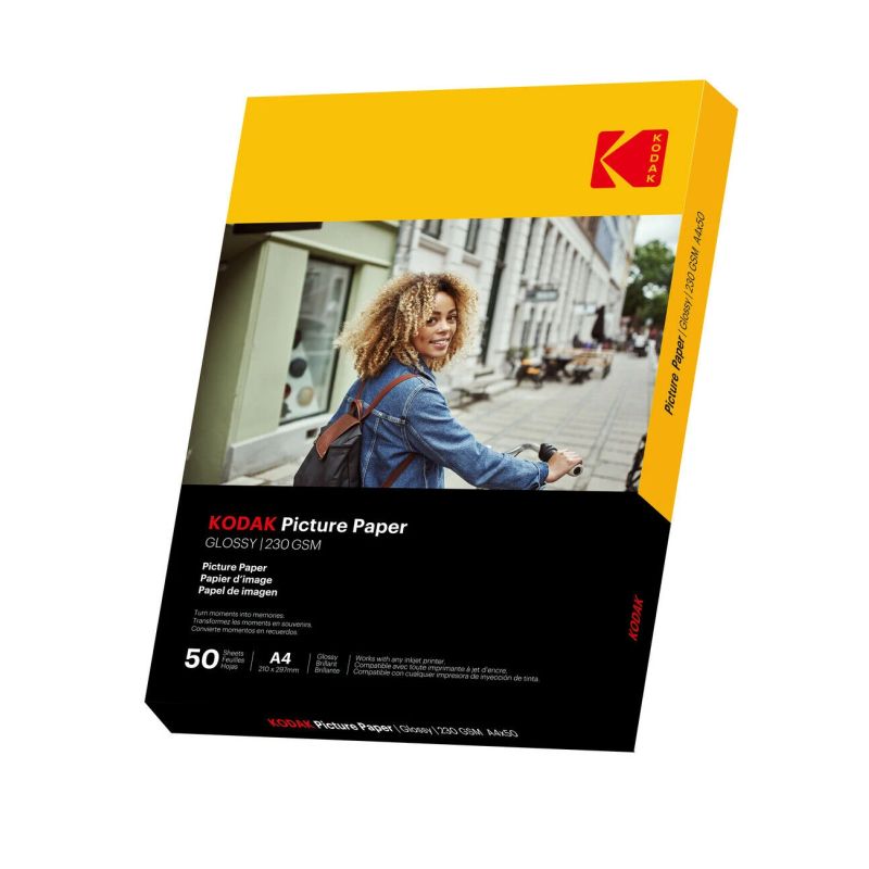 Kodak Picture Paper 230g 11.8 mil Glossy 4-6x100 ,9891267,