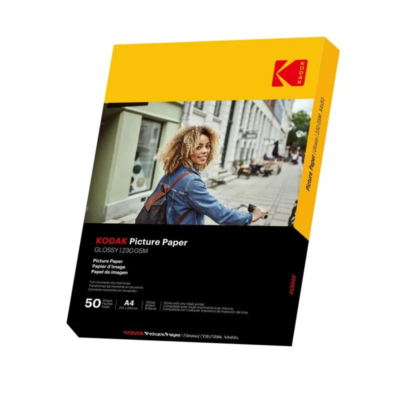 Kodak Picture Paper 230g 11.8 mil Glossy 4-6x100 ,9891267,