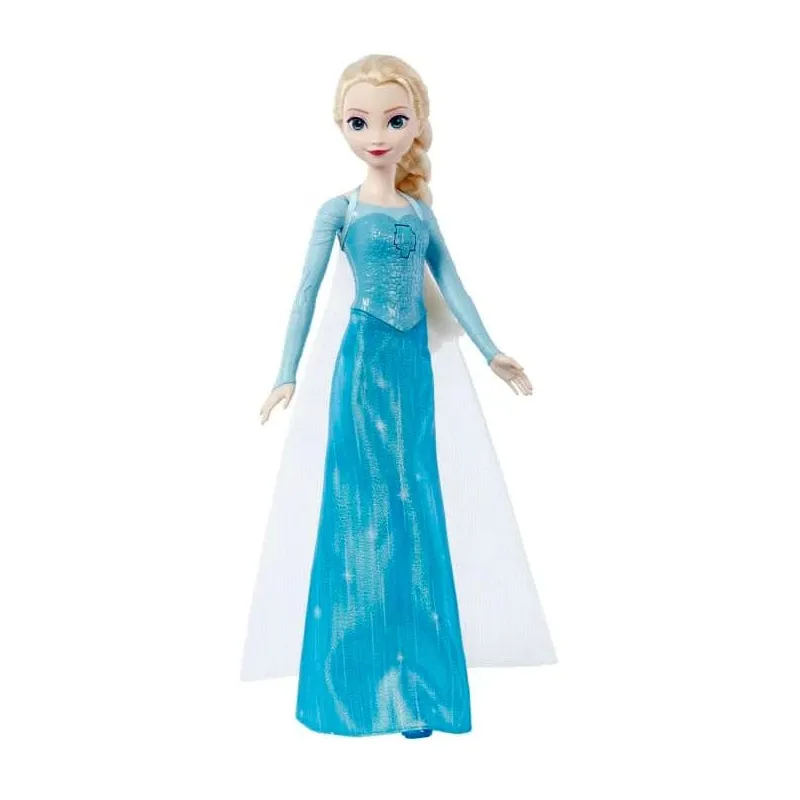 Lelle - pasaku tēls Mattel Frozen Singing Elsa HLW55, 29 cm, zila krās.