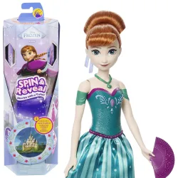Lėlė Mattel Disney Princess Frozen Anna, 29 cm, žalia sp.