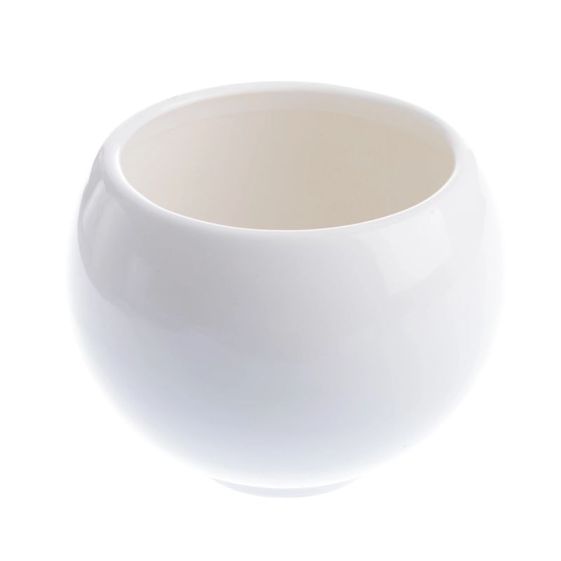 Puķu pods Burbulas 5001, keramika, balta krās.