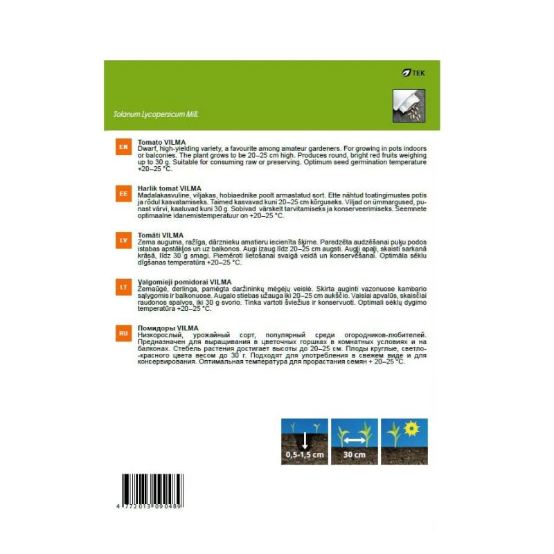 Sēklas Garden Center, tomāti Vilma, 0.1 g