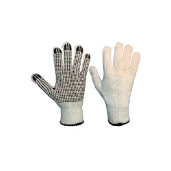 Cimdi trikotāžas punktēti vienpus gb62