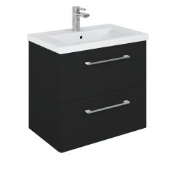 Шкафчик для ванной с раковиной Elita Cheese Plus 168519, черный цв., 39.7 см x 61.7 см x 56.7 см