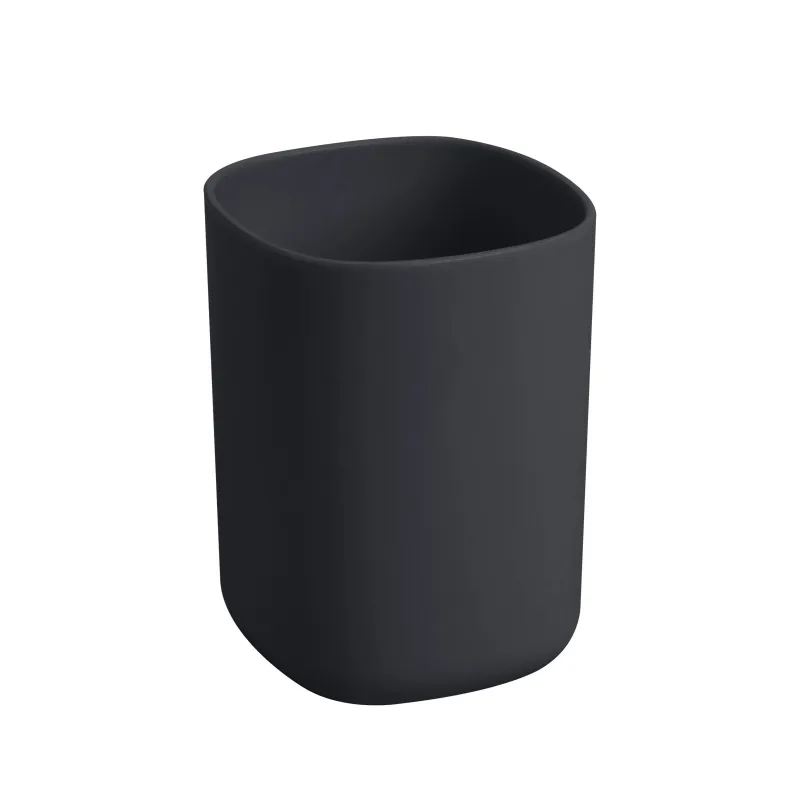 Vannas istabas glāze Domoletti Naples BPO-2903-2C, melna krās., 7.6 cm x 10.5 cm x 7.6 cm