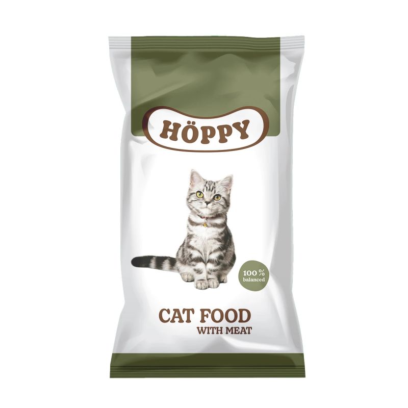 Barība kaķiem pieaug. höppy ar gaļu 1kg