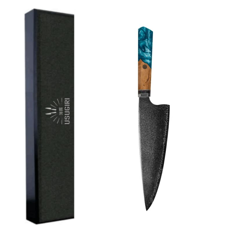 Damaskas tērauda 21 cm šefpavāra nazis Usugiri JH-D-015