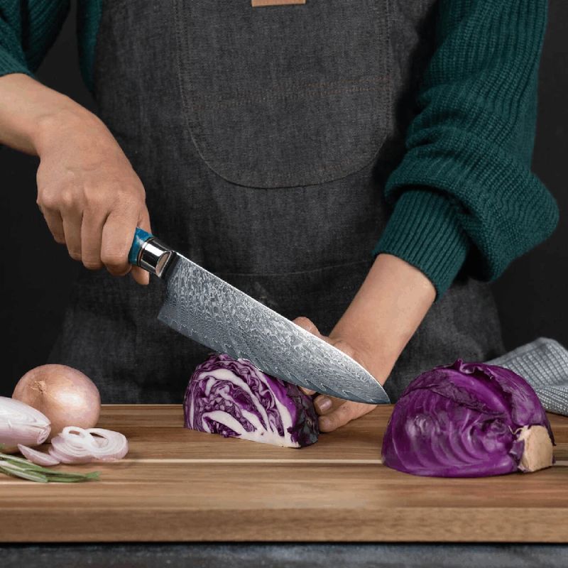 Damaskas tērauda 21 cm šefpavāra nazis Usugiri JH-D-015