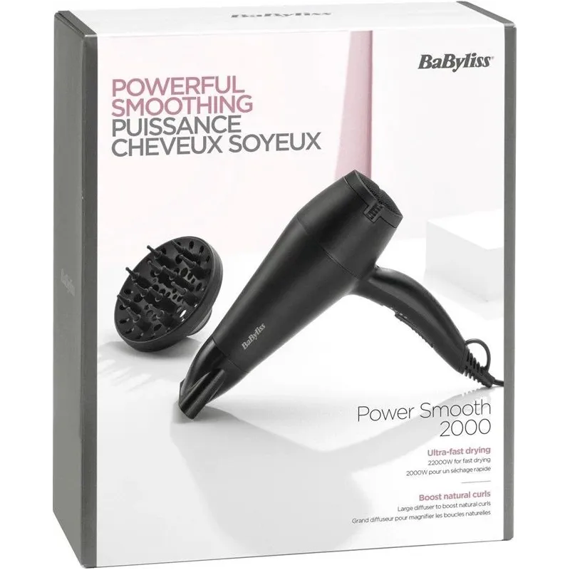 BaByliss Plaukų džiovintuvas Power Smooth 2200 D215DE