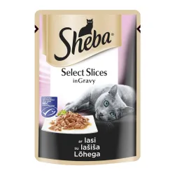 Mitrā kaķu barība Sheba Select Slices, zivs, 0.085 kg