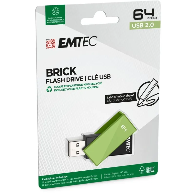 Emtec USB2.0 C350 64GB Brick Green