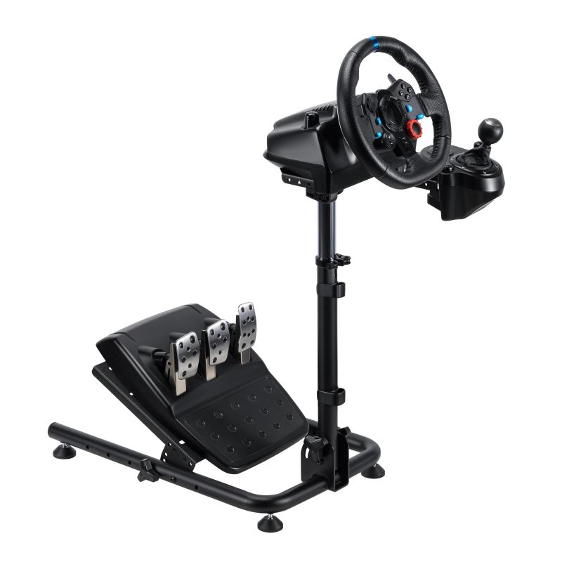 White Shark CONQUEROR-2 Foldable Racing Steering Wheel Stand With Gear Shifter Mount
