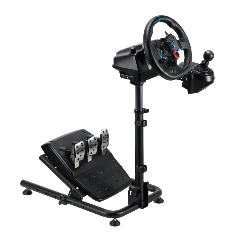 White Shark CONQUEROR-2 Foldable Racing Steering Wheel Stand With Gear Shifter Mount