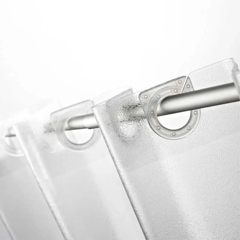 Dušas aizkars Ridder Crashed Ice 35830, caurspīdīga krās.-balta krās., 200 cm x 180 cm