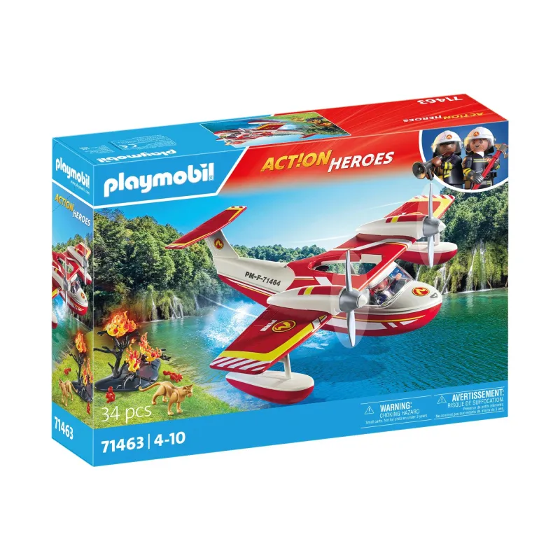 PLAYMOBIL ACTION HEROES Ugunsdzēsības jūras lidmašīna ar dzēšanas funkciju 71463