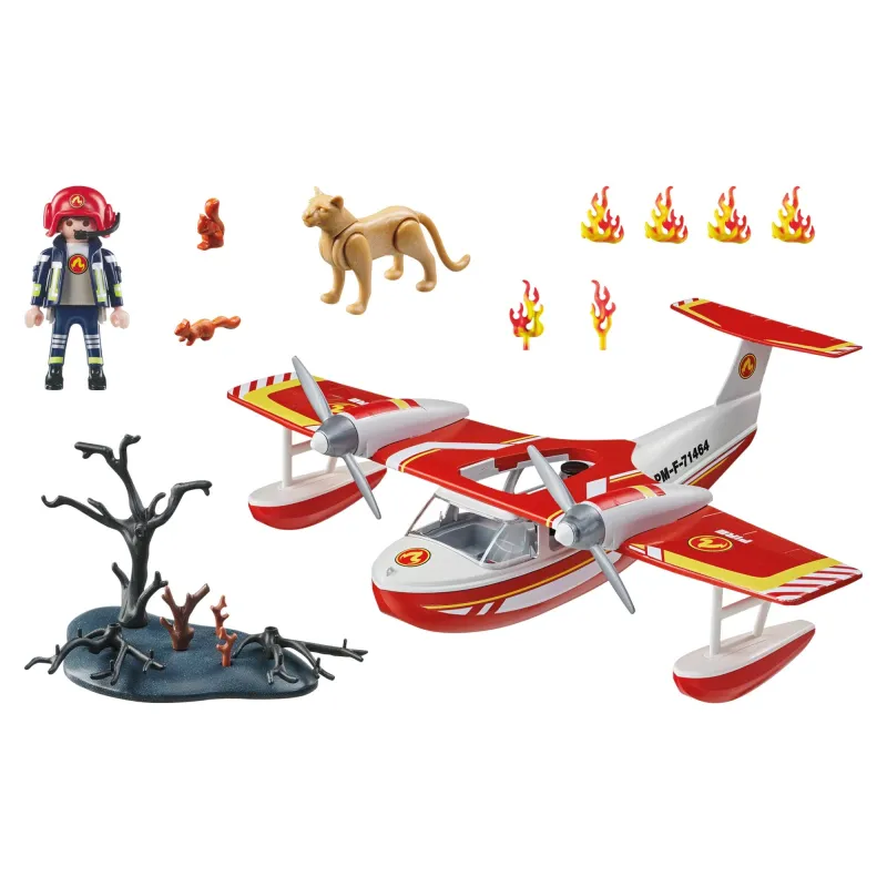 PLAYMOBIL ACTION HEROES Ugunsdzēsības jūras lidmašīna ar dzēšanas funkciju 71463