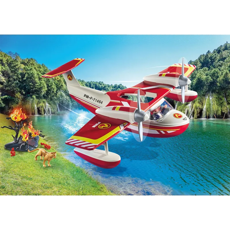 PLAYMOBIL ACTION HEROES Ugunsdzēsības jūras lidmašīna ar dzēšanas funkciju 71463