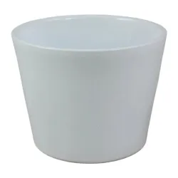 Puķu pods Domoletti 44012-007, keramika, balta krās.