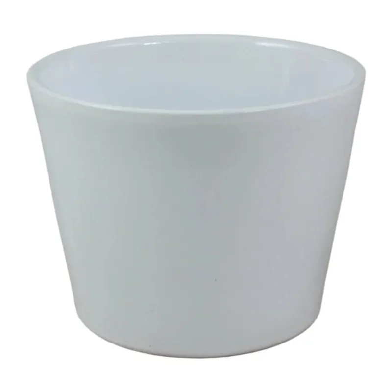 Puķu pods Domoletti 44012-007, keramika, balta krās.