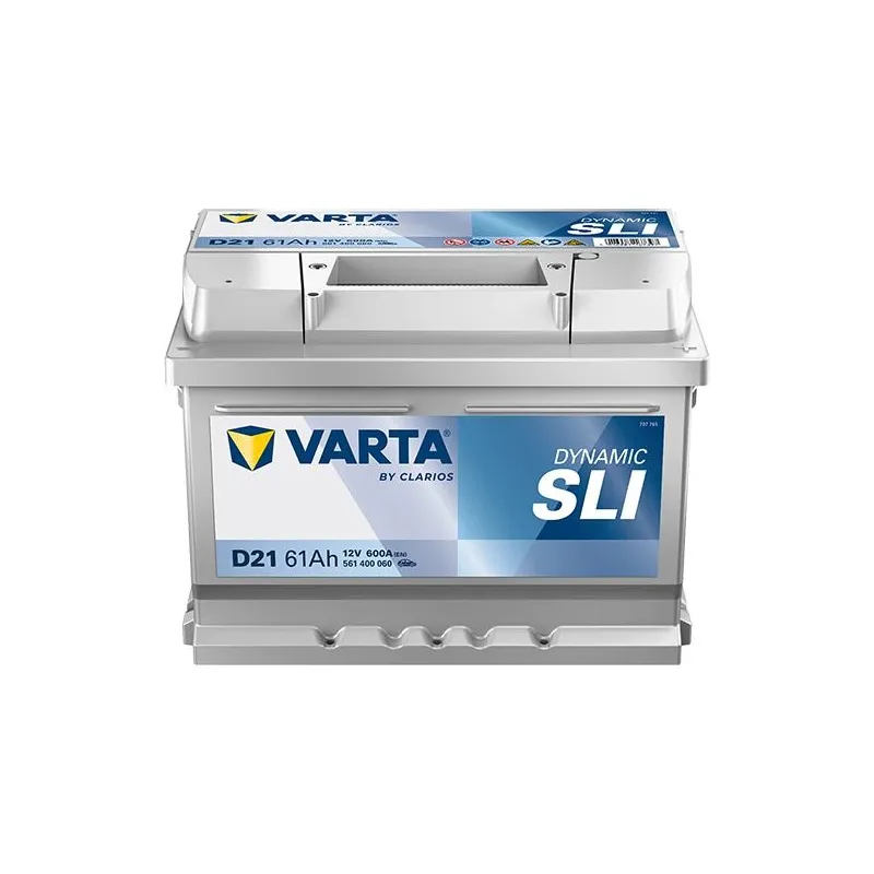 Akumulators Varta SLI D21, 12 V, 61 Ah, 600 A
