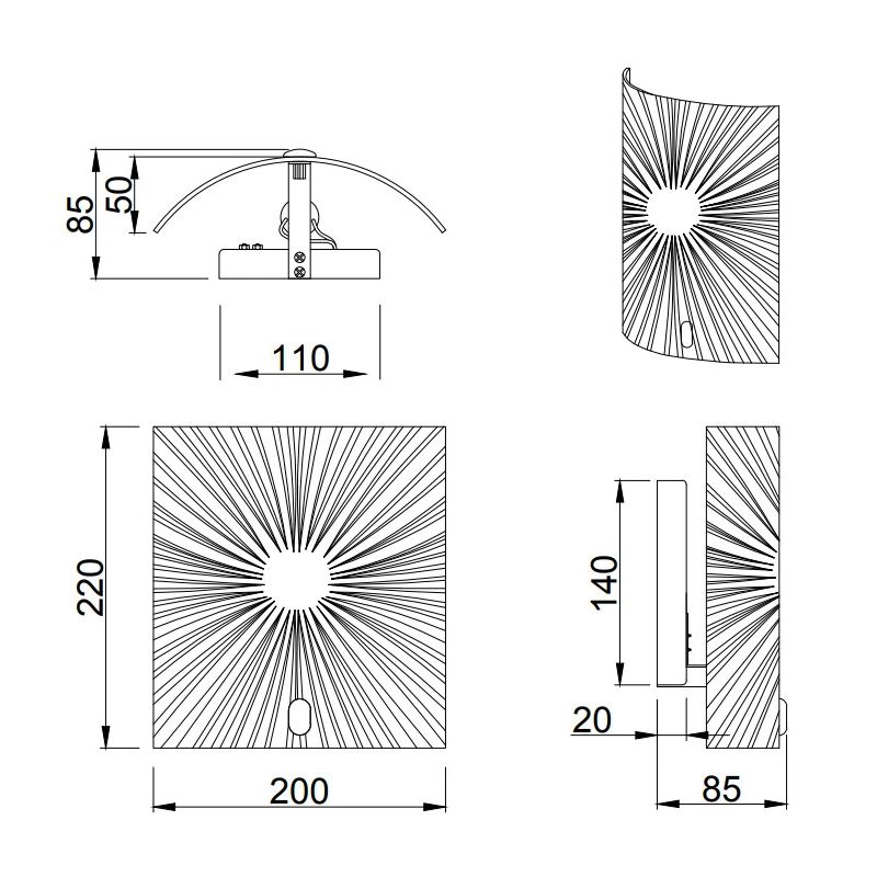 Sienas lampa elisa e27 hroma
