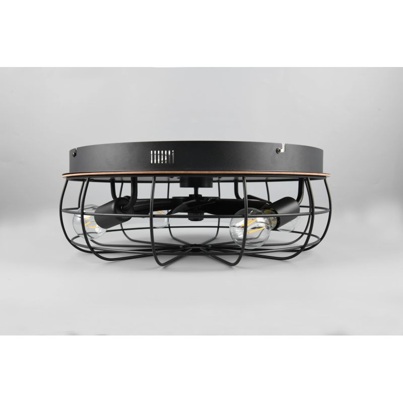 Lampa-ventil.trondheim 4xe27 melna-koka