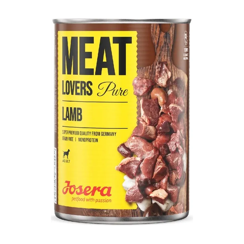 Mitrā barība ,konservi, suņiem Josera Meat Lovers Lamb, jēra gaļa, 0.4 kg