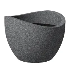 Puķu pods Scheurich Granit 250-50, plastmasa, tumši pelēks