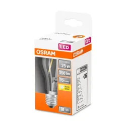 Spuldze Osram LED, E27, balta krās., E27, 2.5 W, 250 lm