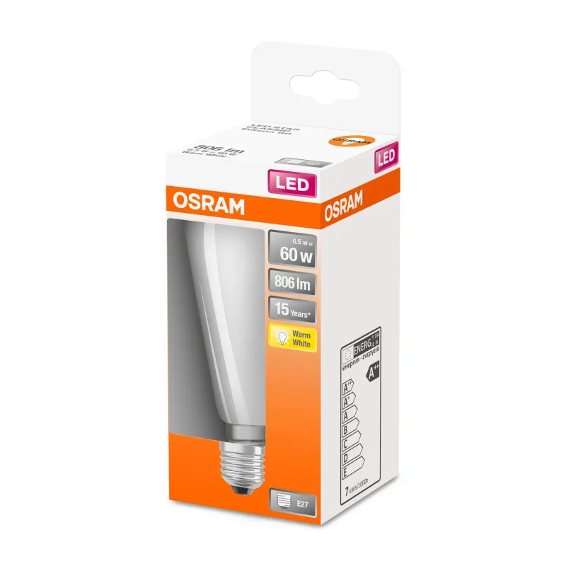 Spuldze Osram LED, ST64, 2700 °K, E27, 6.5 W, 730 lm