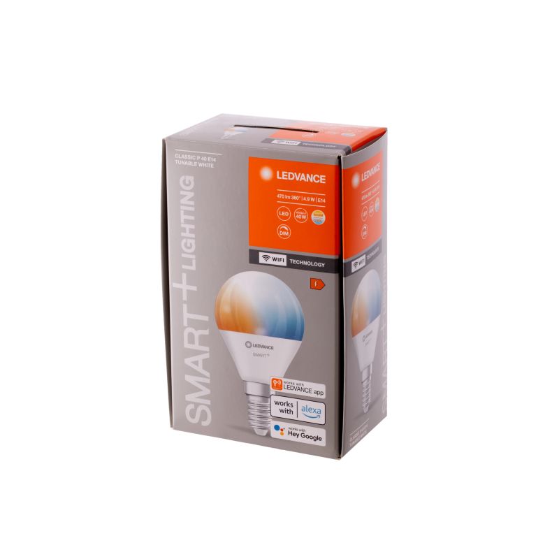 Spuldze led wifi p40 e14 4.9w 470lm tw