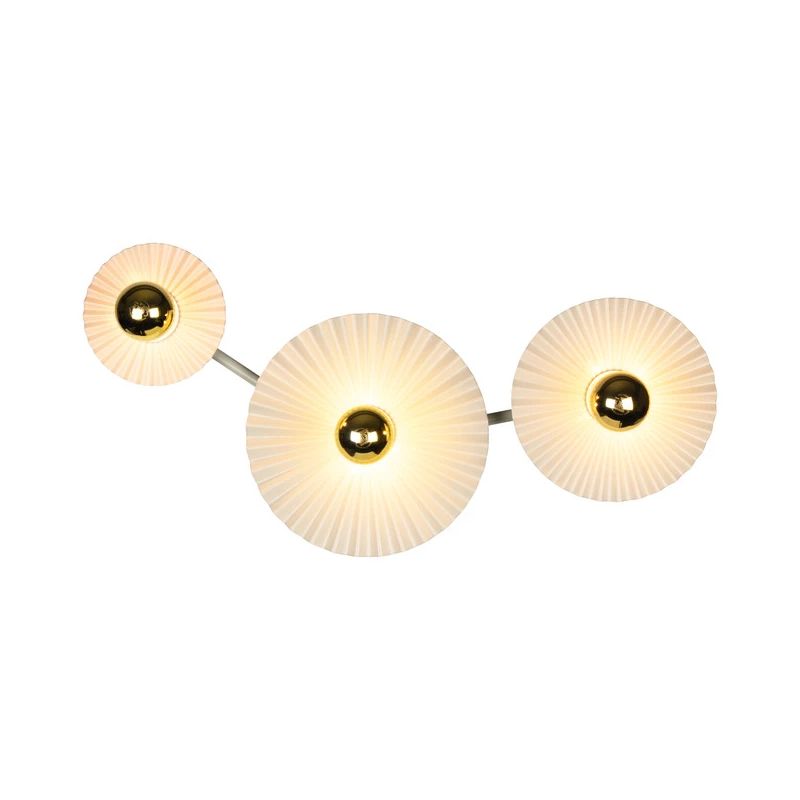 Lampa dek.sienas plissee 3xe27 bg 3x40w