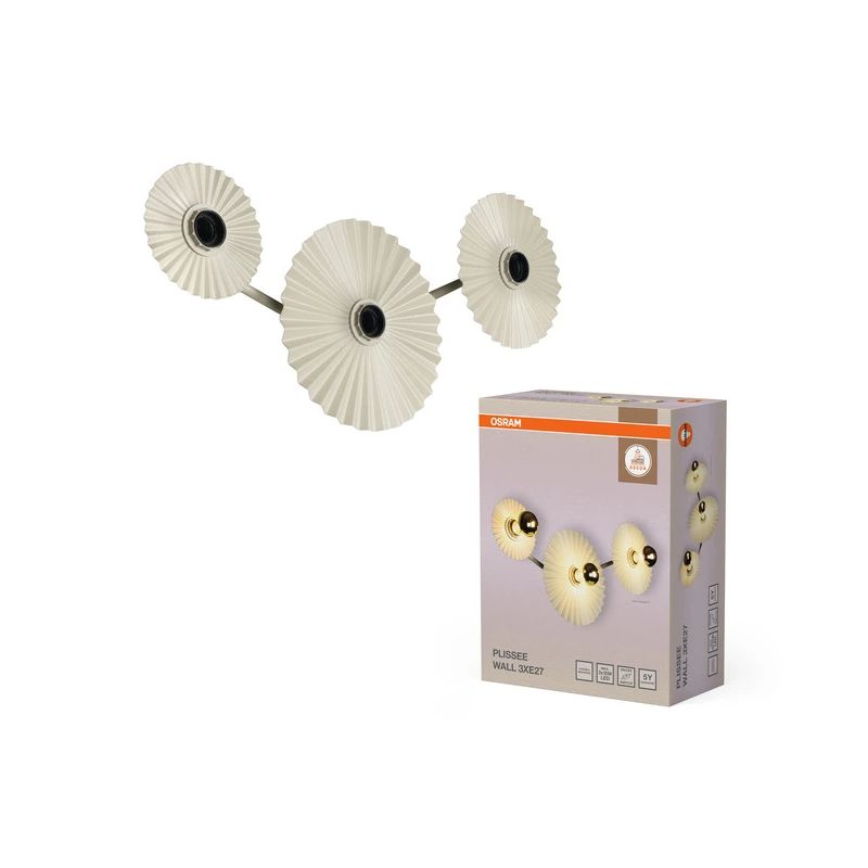 Lampa dek.sienas plissee 3xe27 bg 3x40w