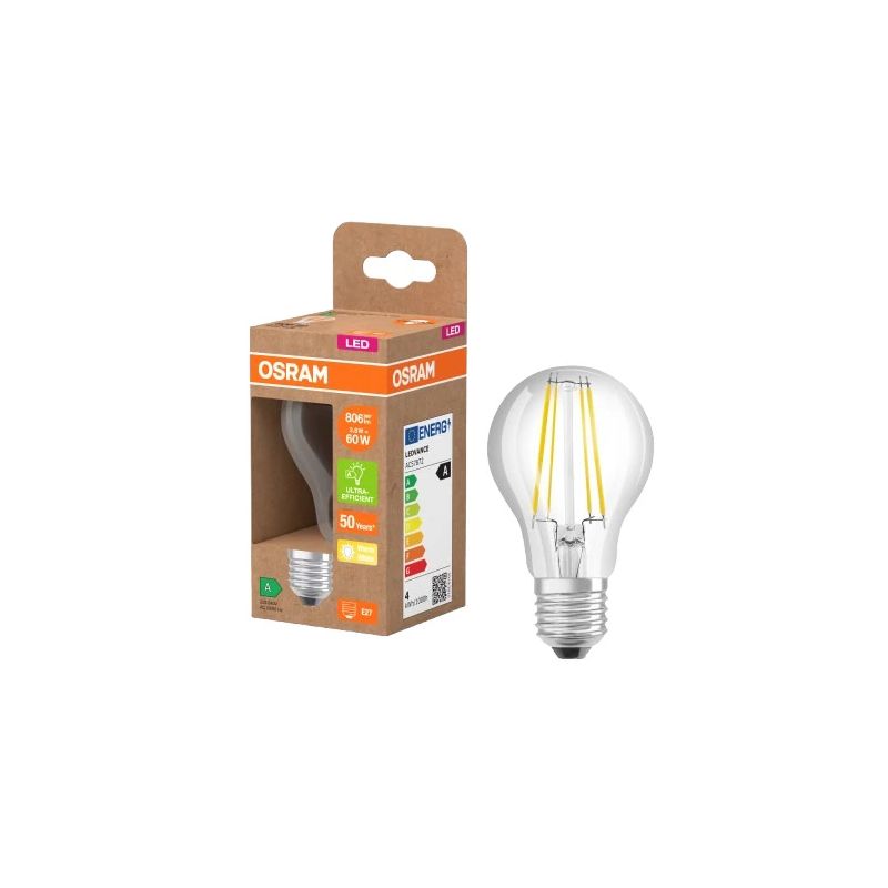 Spul. led a60 e27 4w 830 840lm fil.ultra