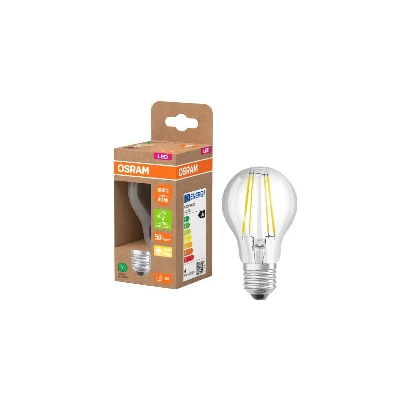 Spuldze Osram LED, A60, 2700 °K, E27, 3.8 W, 806 lm