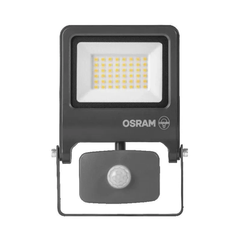 Prožektors ar kustības sensoru, stiprināms pie sienas Osram Endura, 50 W, 5250 lm, 4000 °K, IP44, pelēka