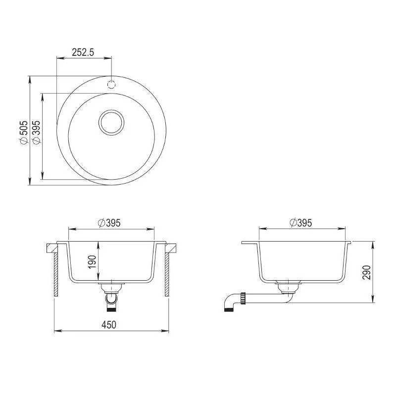Izlietne helika clarus sr100-601w