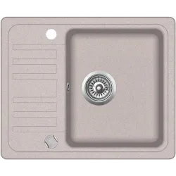 Virtuvinė plautuvė Helika SQ102, akmens masė, 57.5 cm x 46 cm, ruda sp.