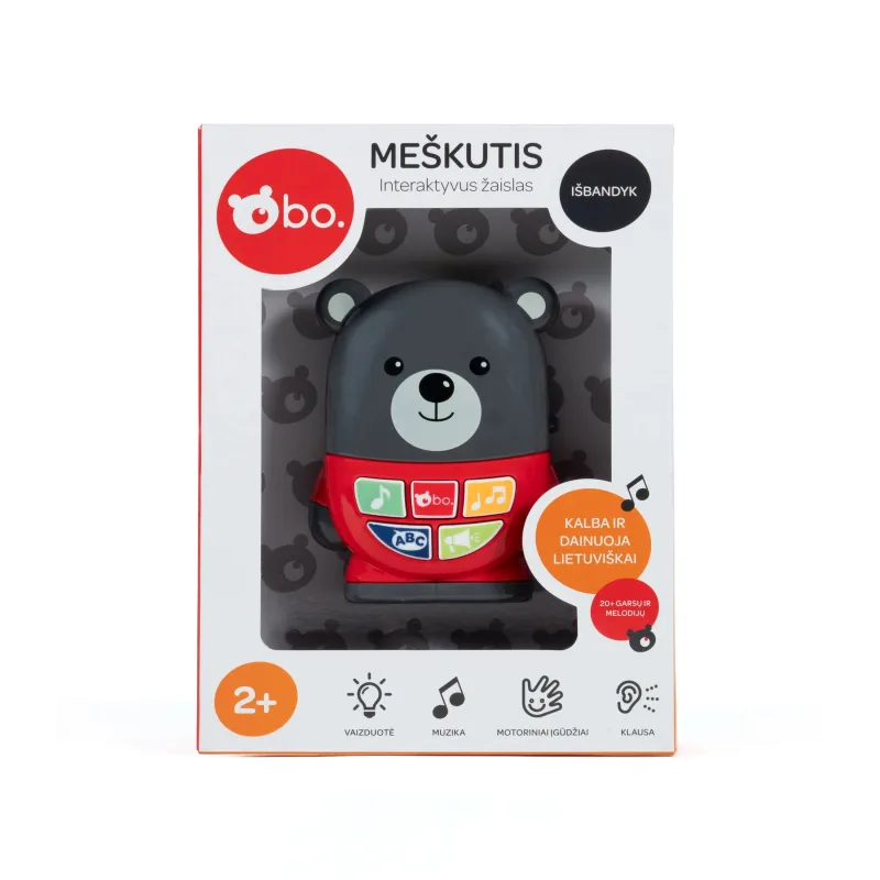bo. Musical toy Baby Bear ,In Lithuanian lang.,