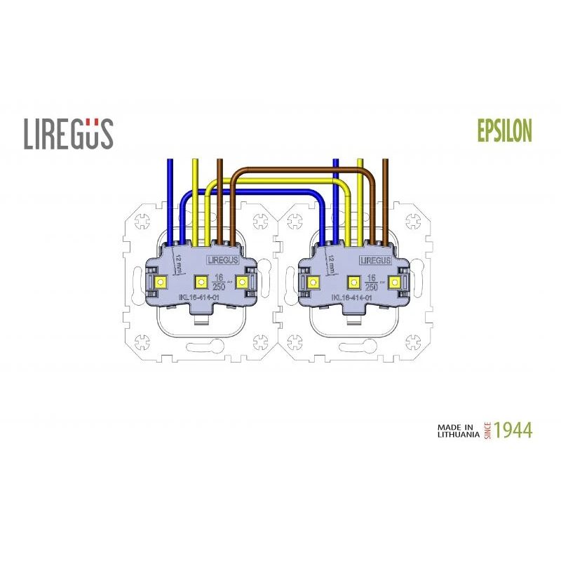 Pistikupesa Liregus Epsilon IKL16-014-414-01, maandusega, valge v.