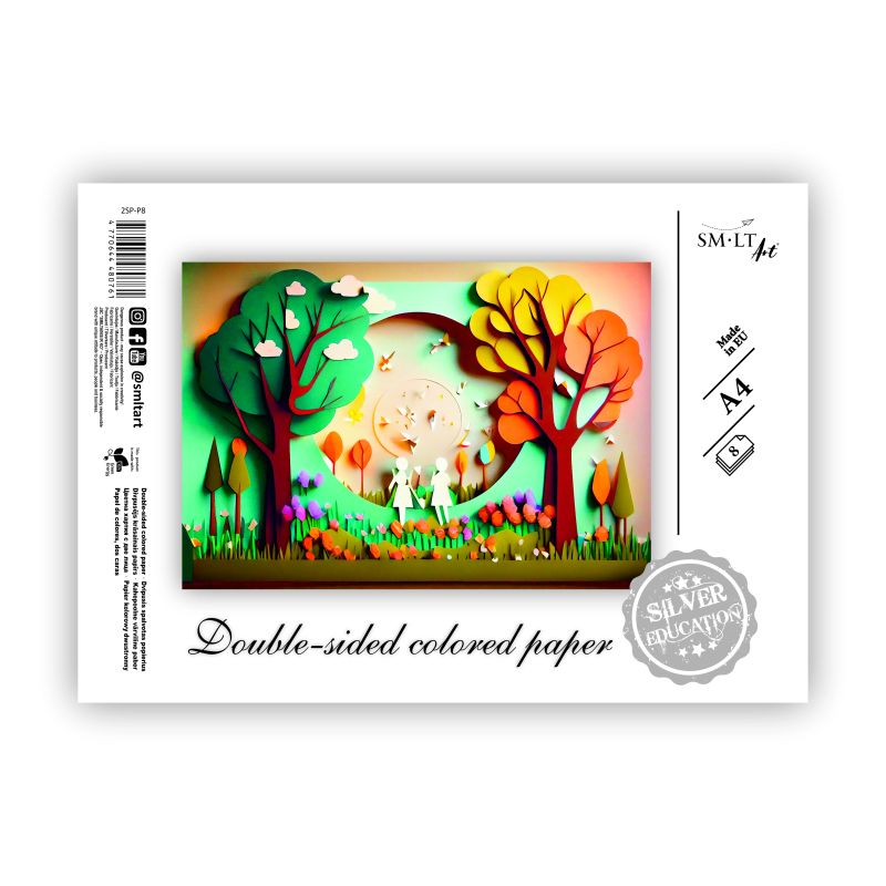 Papīra krāsadivi abām pusēm 8l-a4 2sp-p8