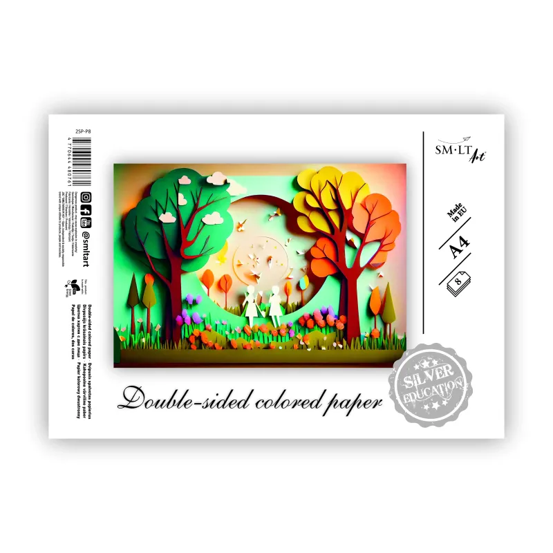 Krāsains papīrs SMLT 2SP-P8, A4, 80 g-m², 29.5 cm x 21 cm