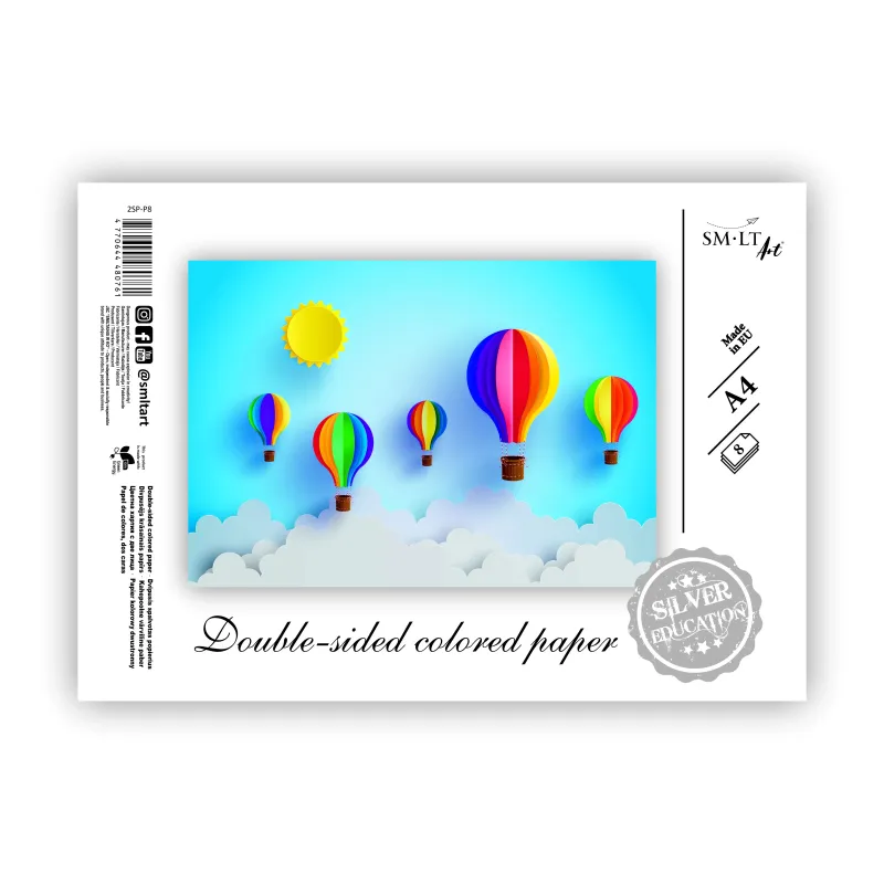 Krāsains papīrs SMLT 2SP-P8, A4, 80 g-m², 29.5 cm x 21 cm