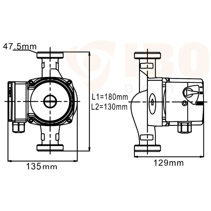 Sūknis cirkul ohi 25-60 180 ibo