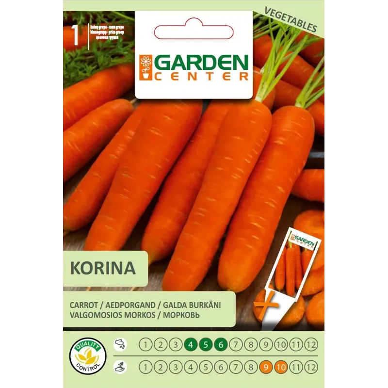 Sēklas Garden Center, burkāns Korina, 3 g