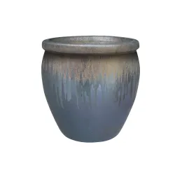 Цветочный горшок Domoletti OP16-479_L, керамика, синий цв.-коричневый цв.