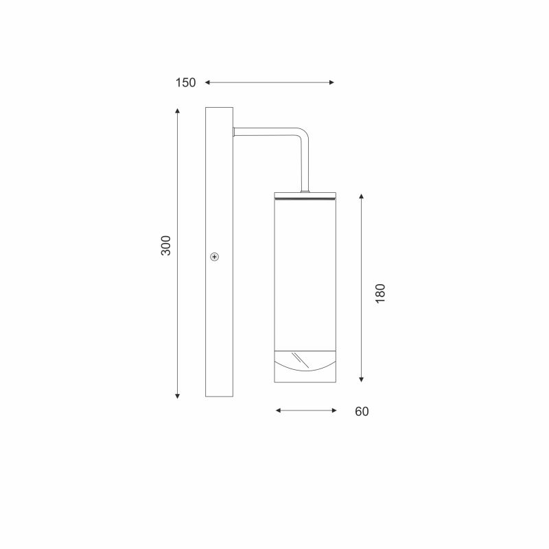 Lampa sienas sol km-1.124 e27 zelta